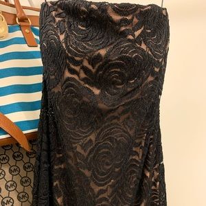 Strapless evening gown